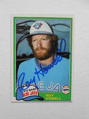Toronto Blue Jays Roy Howell signed baseball card w/ COA