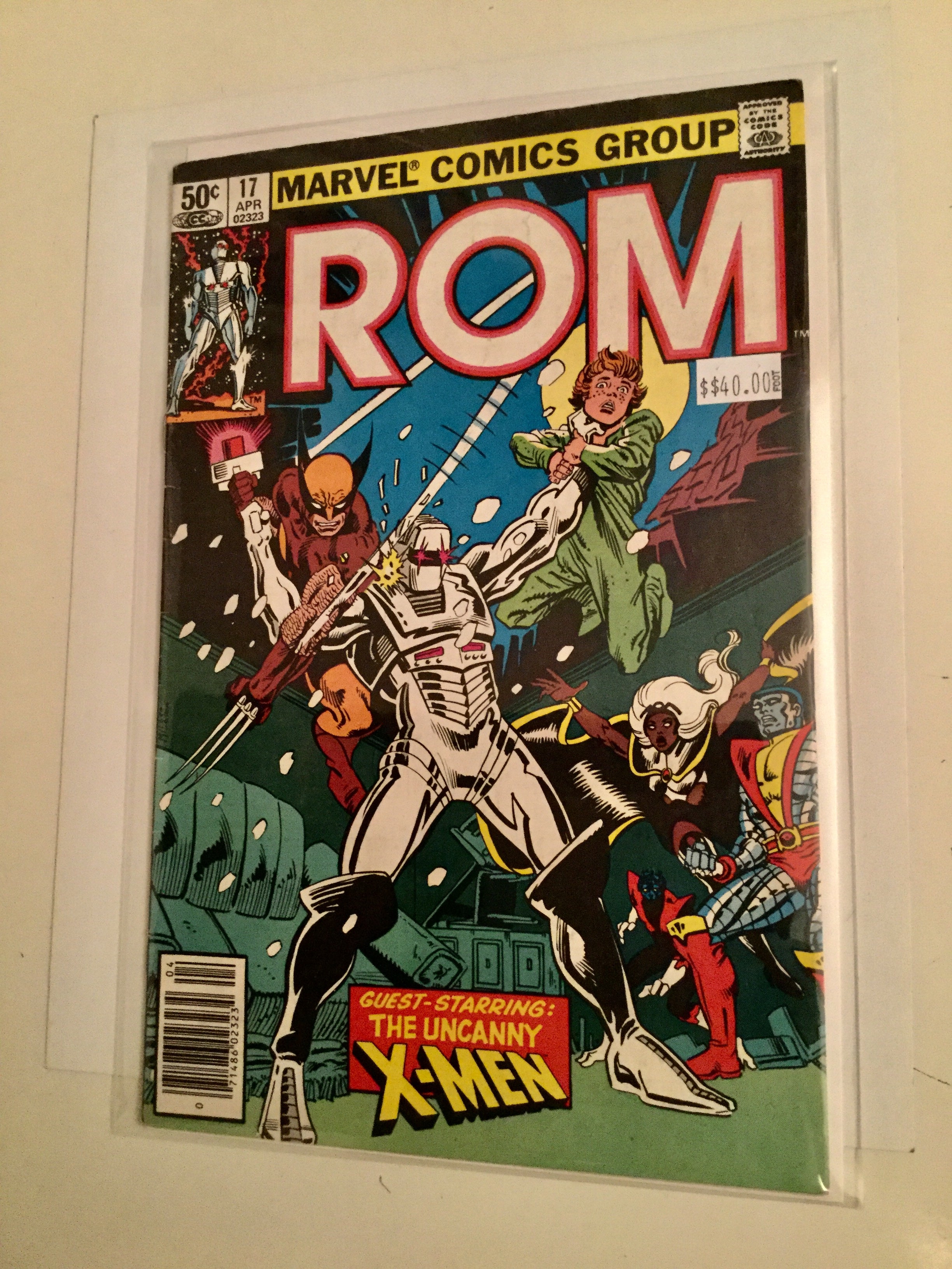 Rom #17 with the X-Men comic book