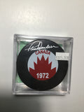Team Canada Paul Henderson rare signed hockey puck with COA