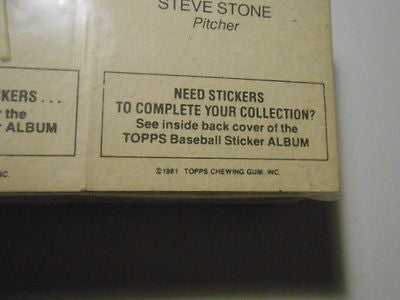 Topps baseball rare complete stickers set 1981