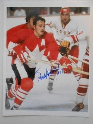 Team Canada Hockey Frank Mahovlich signed photo with COA