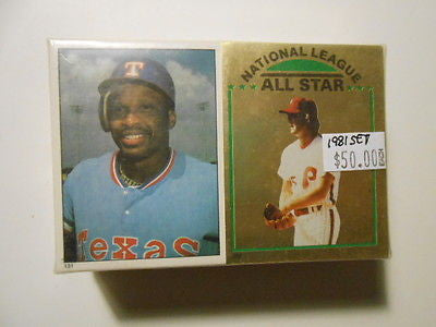 Topps baseball rare complete stickers set 1981