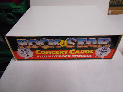 Rockstars Concert cards rare 24 sealed packs  box 1985
