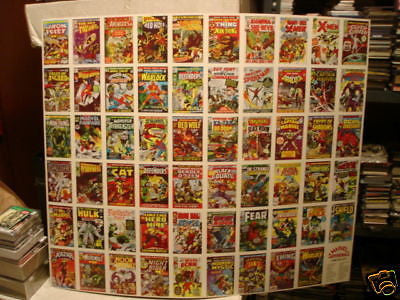 Marvel First Issue Covers superhero cards uncut card sheet 1984