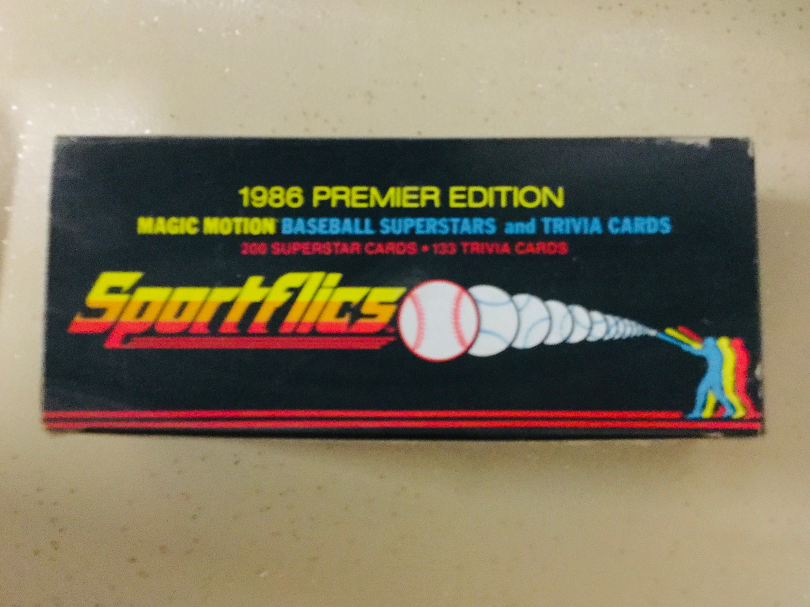1986 Sportsflics Motion baseball superstars factory cards set