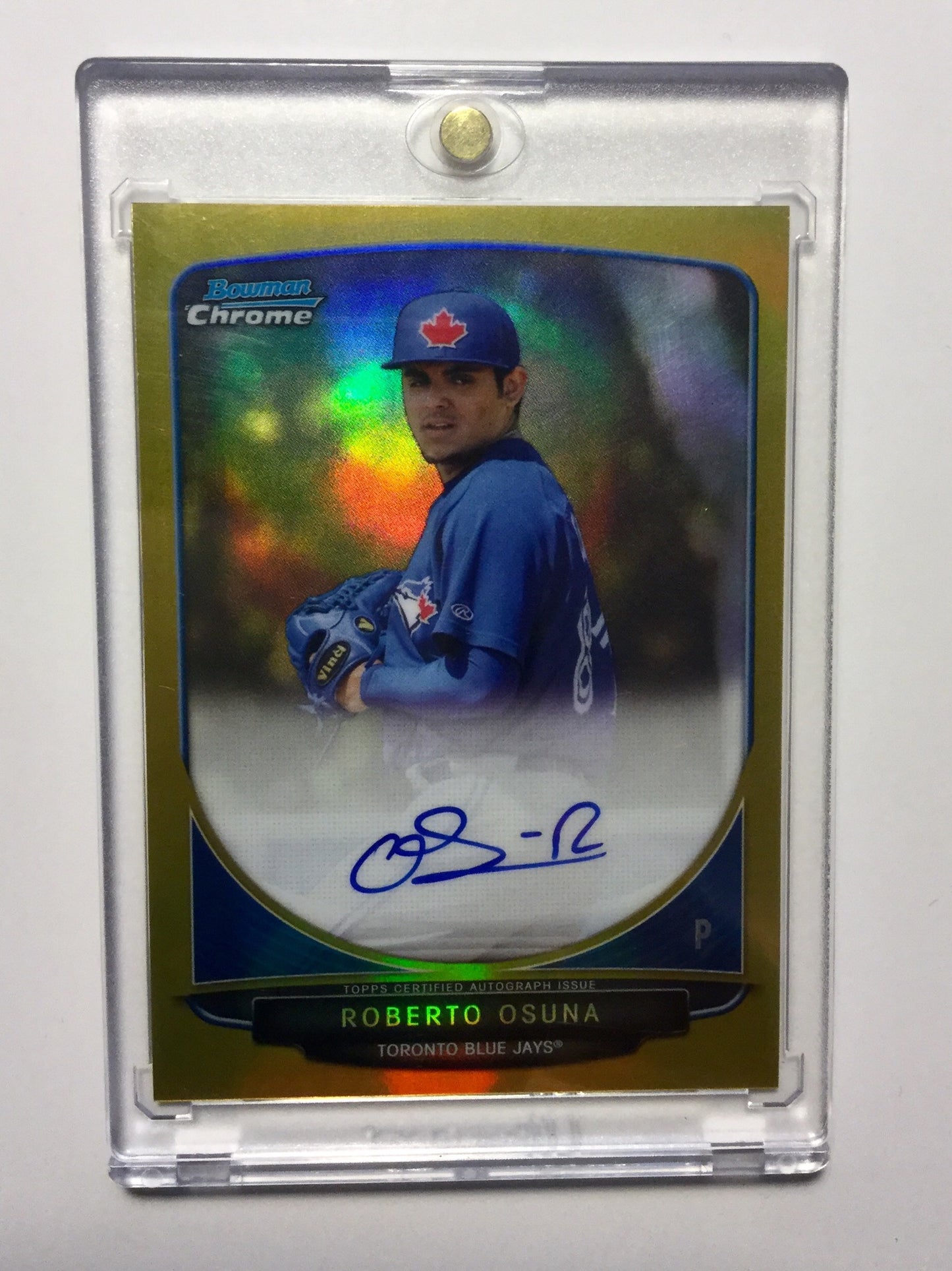 Blue Jays Roberto Osuna Bowman Chrome numbered rookie refractor autograph