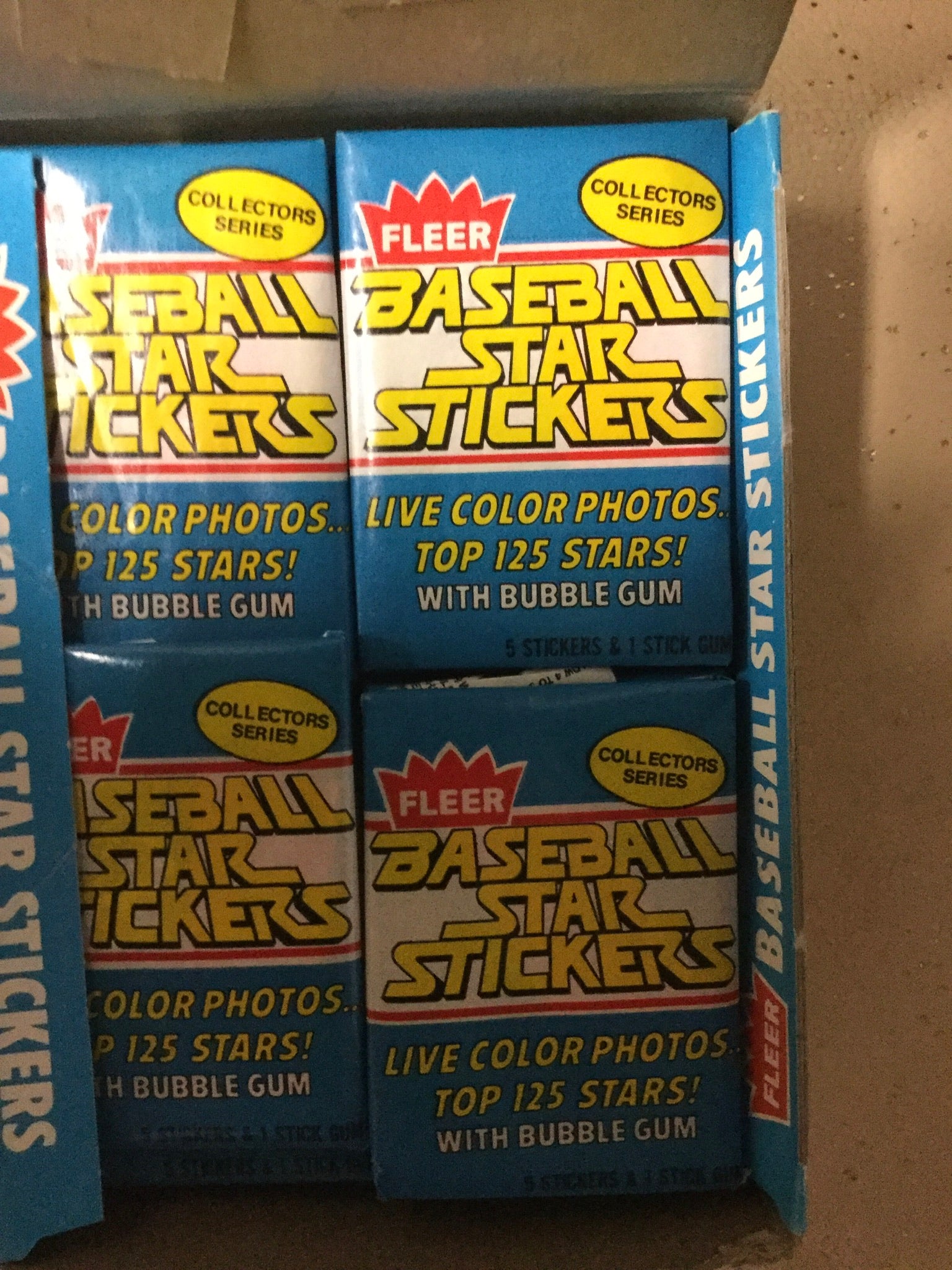 1987 Fleer Baseball Star Stickers rare issue  36 packs box