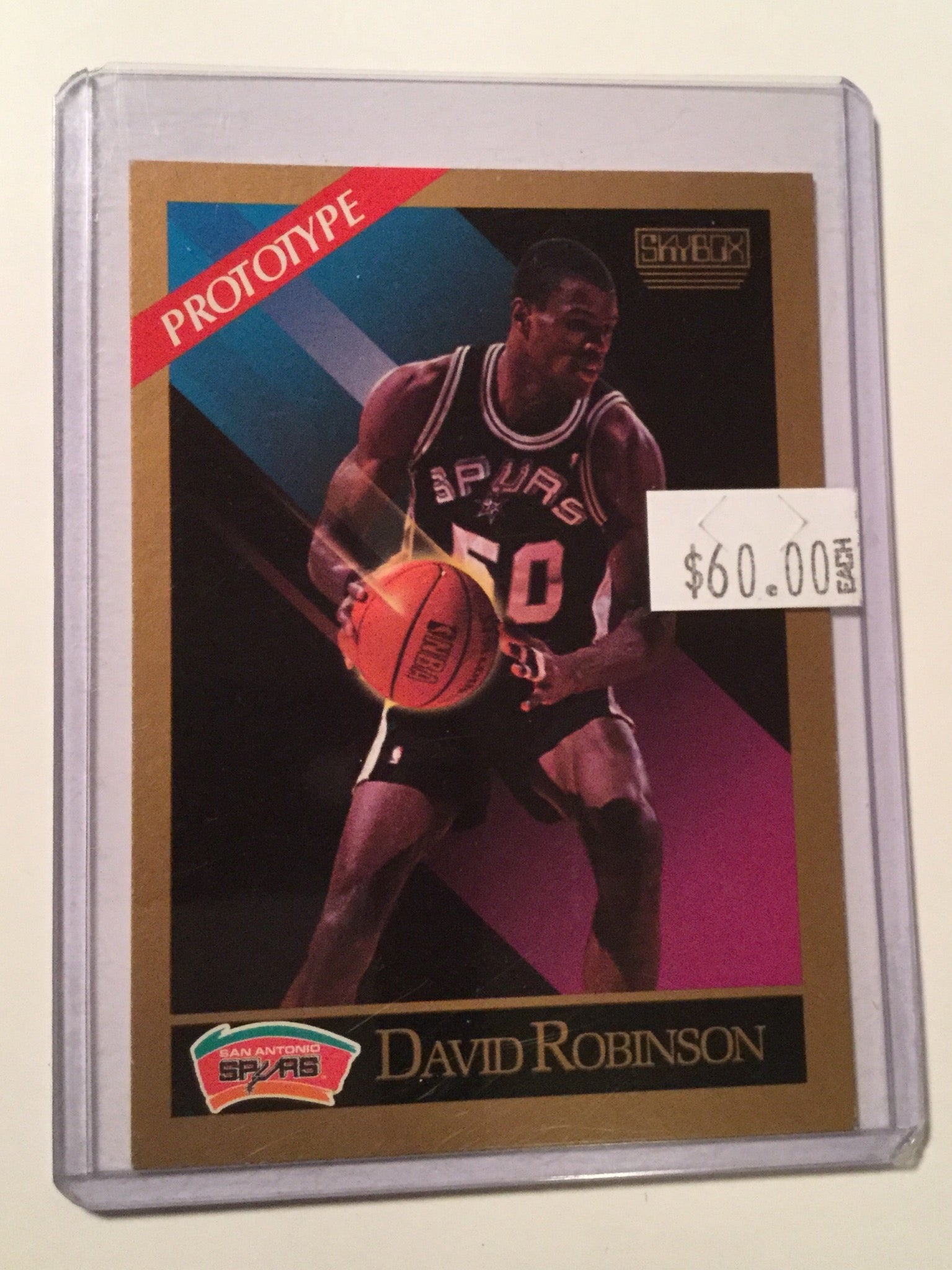 David Robinson Skybox Rare protype NBA Card