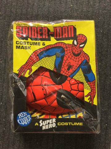 Spider-Man Rare costume with mask in box 1970s Ben Cooper