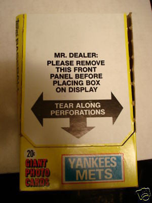 Baseball Yankees/ Mets Topps 5x7 cards unopened box 1981