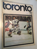 Toronto Maple Leafs hockey game program 1972.