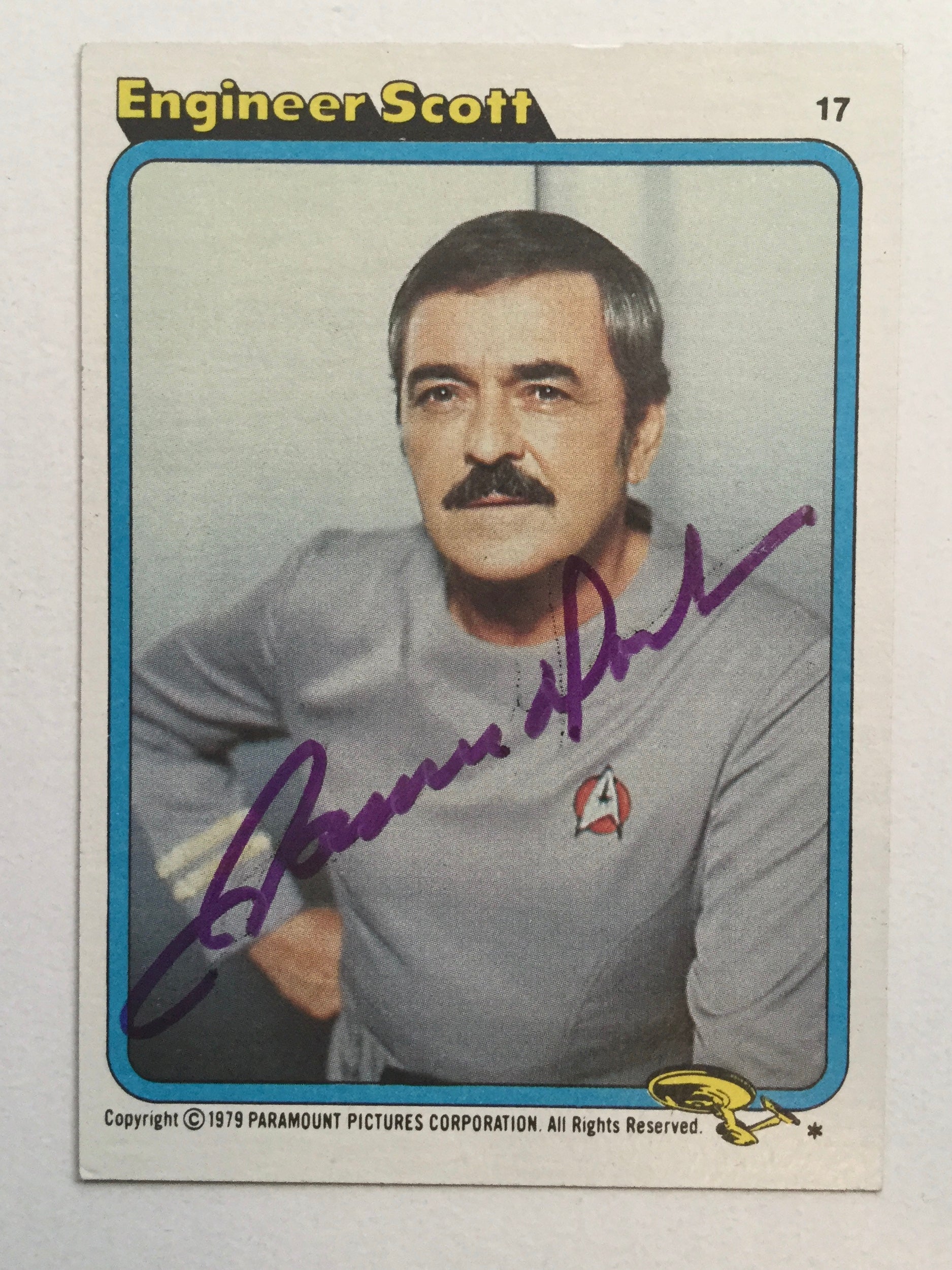 Star Trek James Doohan signed in person card with COA