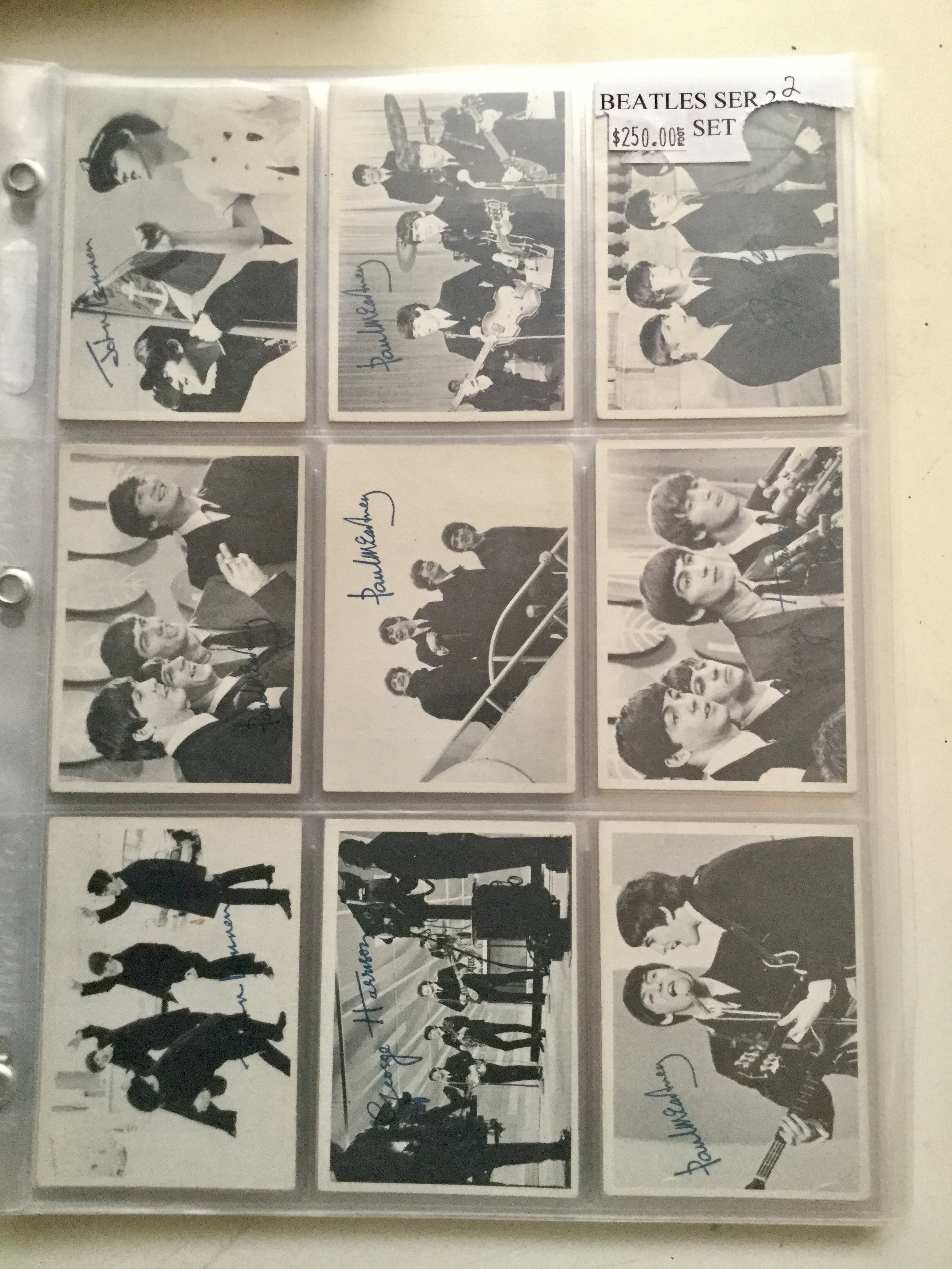 Beatles series 2 rare cards set 1964