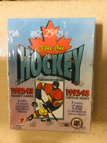 1992/93 Opc anniversary  hockey cards factory sealed box