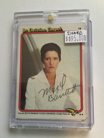 Star Trek Majel Barrett rare signed in person card with COA