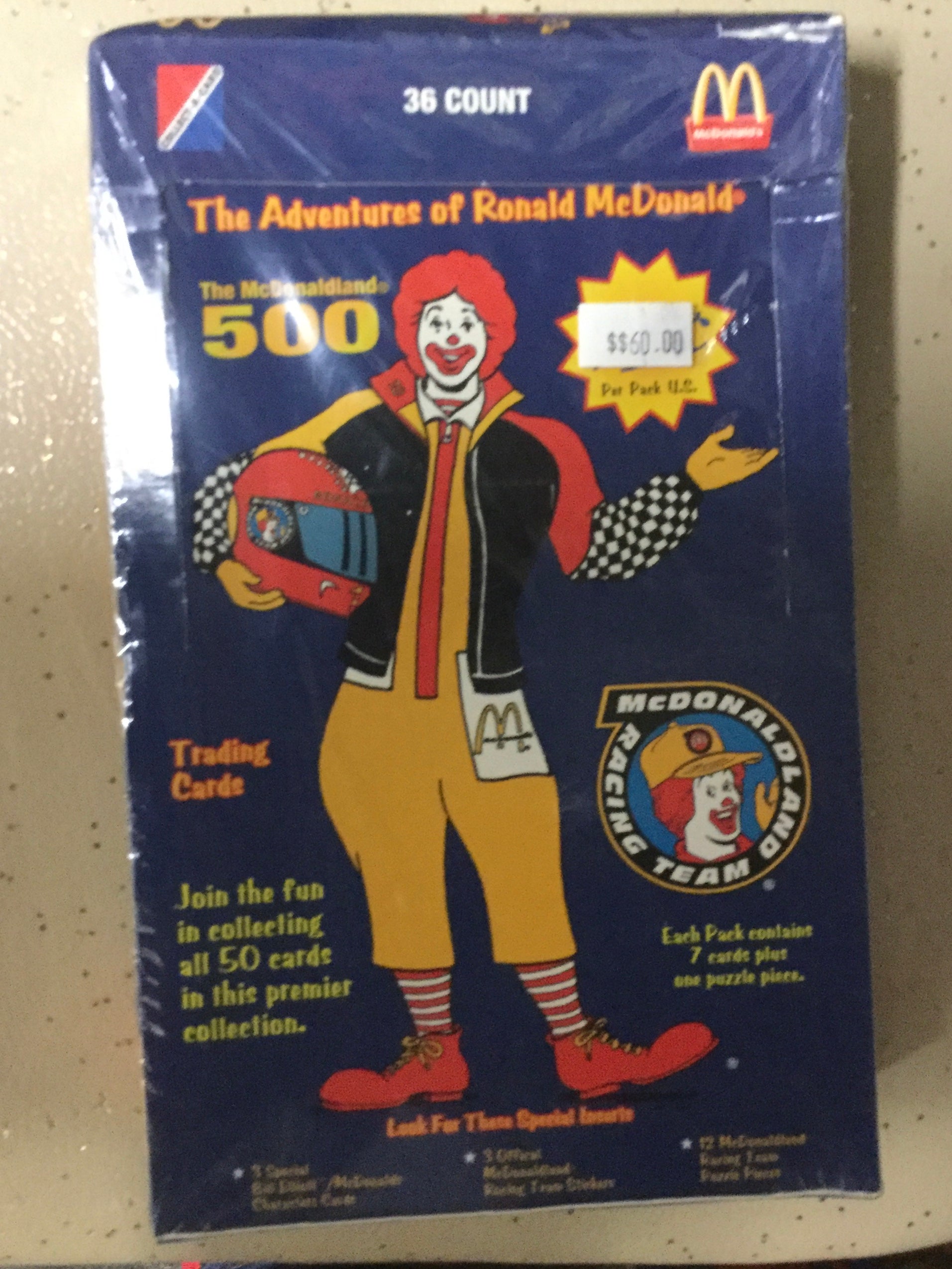 McDonald’s Ronald McDonald limited print cards 36 packs box