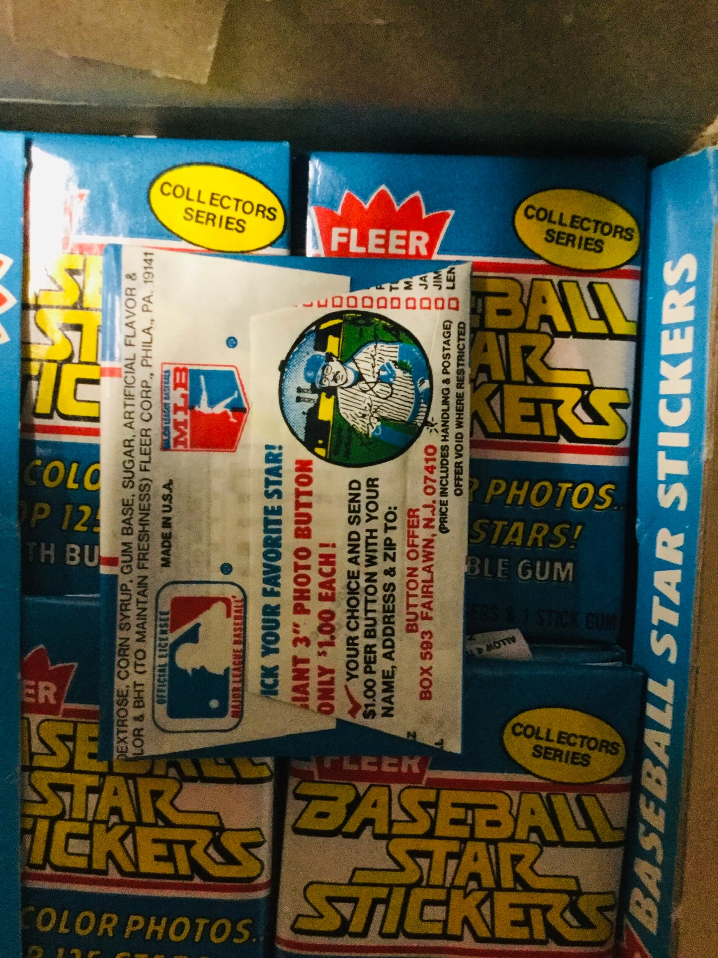 1987 Fleer Baseball Star Stickers rare issue  36 packs box