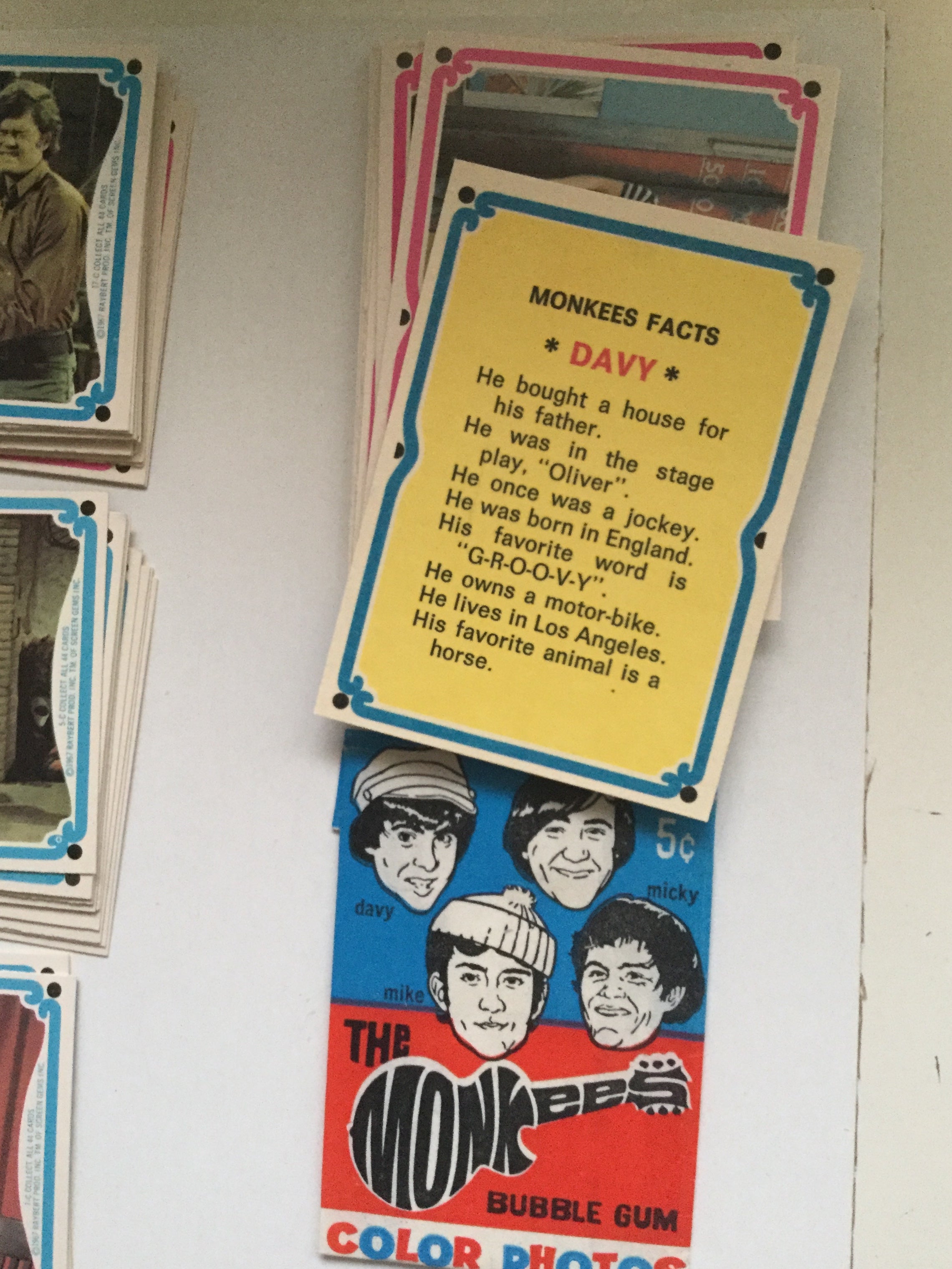 The Monkees Original cards set with wrapper 1967