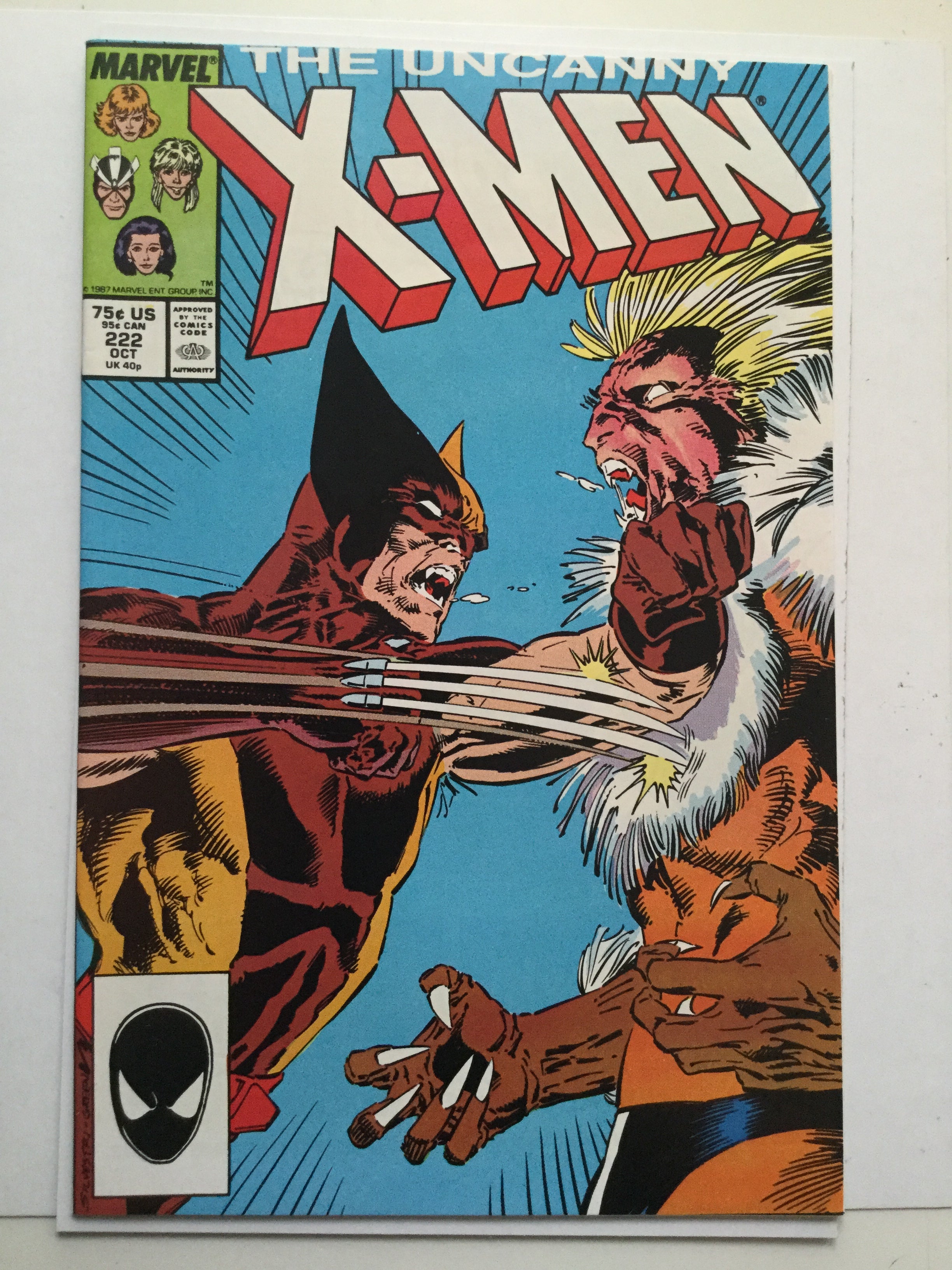 X-Men #222 high grade comic book