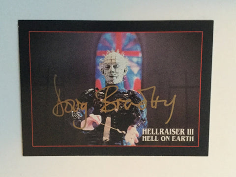 Hellraisers movie Doug Bradley signed in person autograph card with COA
