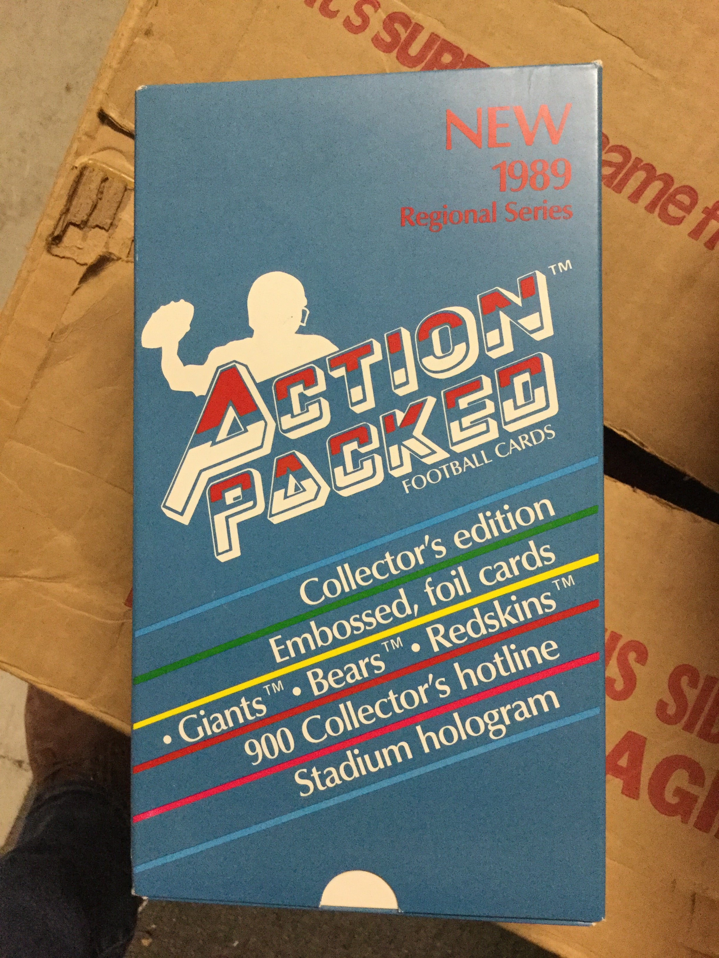 Action Packed football cards first year box 1989