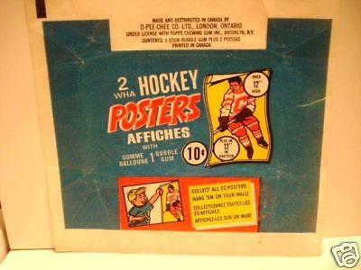 WHA rare Hockey posters wrapper 1974