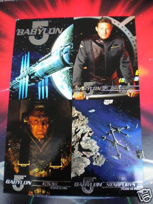Babylon 5 Fleer series 1 uncut card sheet 1990