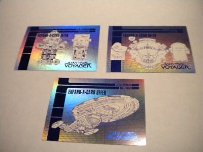 Star Trek Voyager blue prints foil insert card set 1995