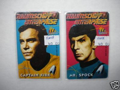 Star Trek German issued Capt. Kirk/ Spock phonecards set 1990