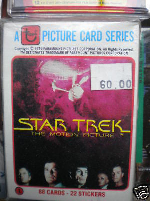 Star Trek Topps first movie card /stickers set 1979