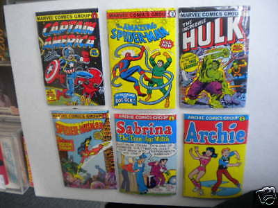Marvel Mini 6 different comic books with gum rare set 1981