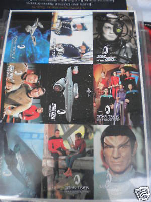 Star Trek rare uncut small card sheet 1990s