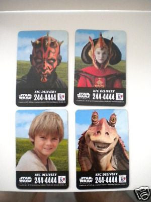 Star Wars rare KFC vintage 4 card set only in Canada 2001