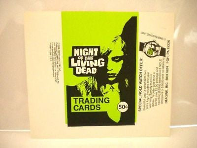 Night of the Living Dead movie cards rare Test issue wrapper 1990s