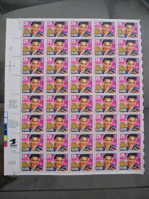 Elvis 40 stamps rare uncut sheet 1990s