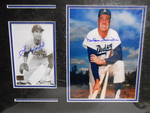 Sandy Koufax/Duke Snider matted signed baseball collectible w/COA