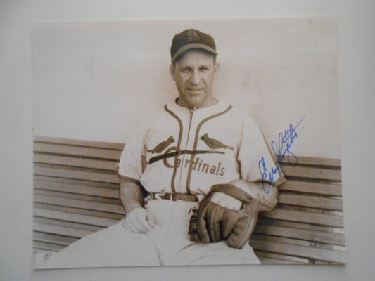 Enos Slaughter rare baseball signed 8x10 photo w/COA