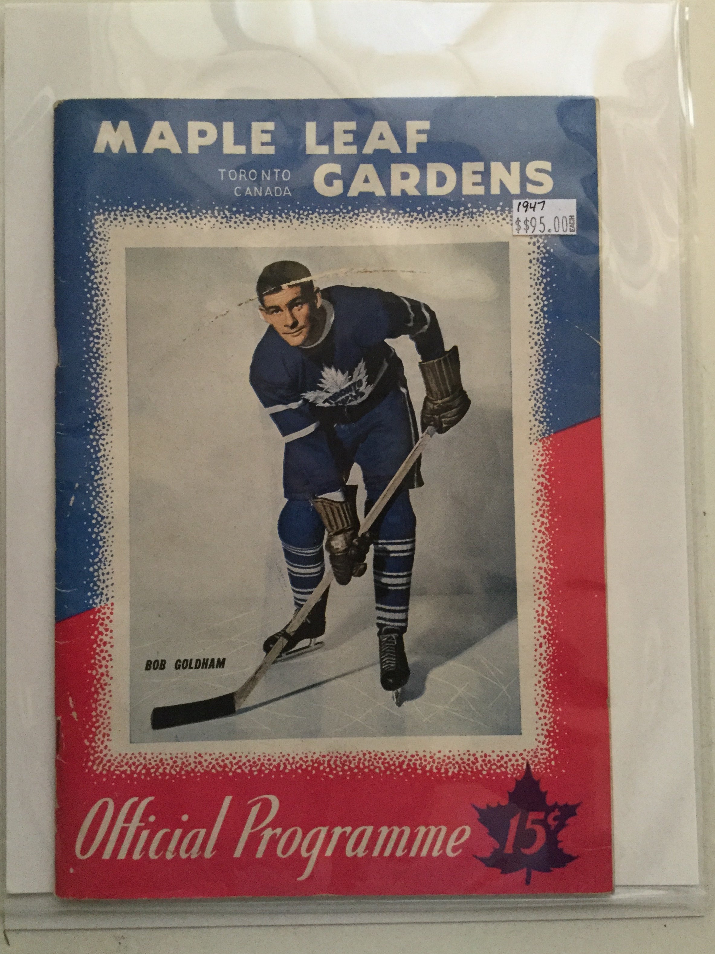 Toronto Maple Leafs NHL Hockey Program 1947