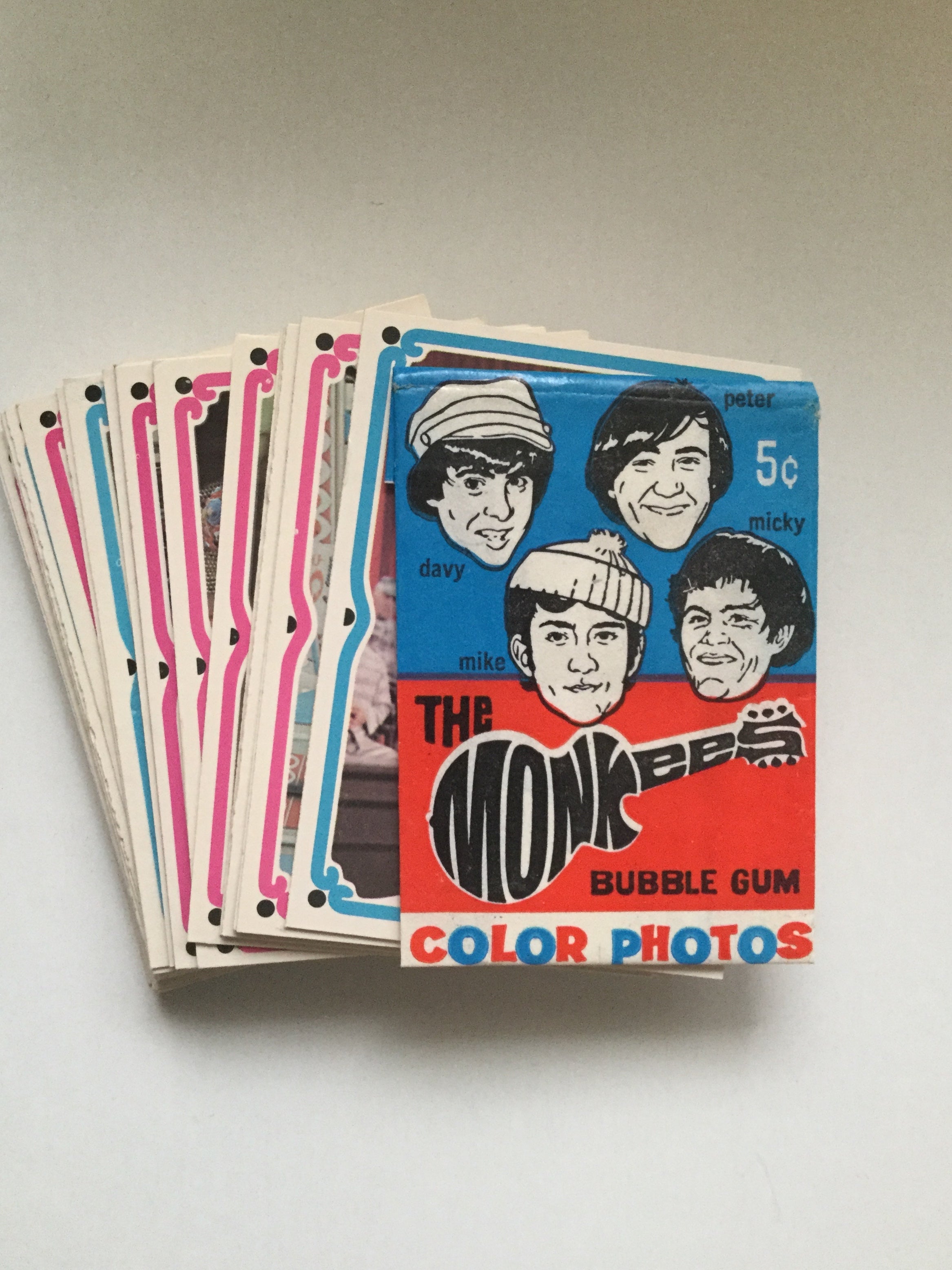 The Monkees Original cards set with wrapper 1967