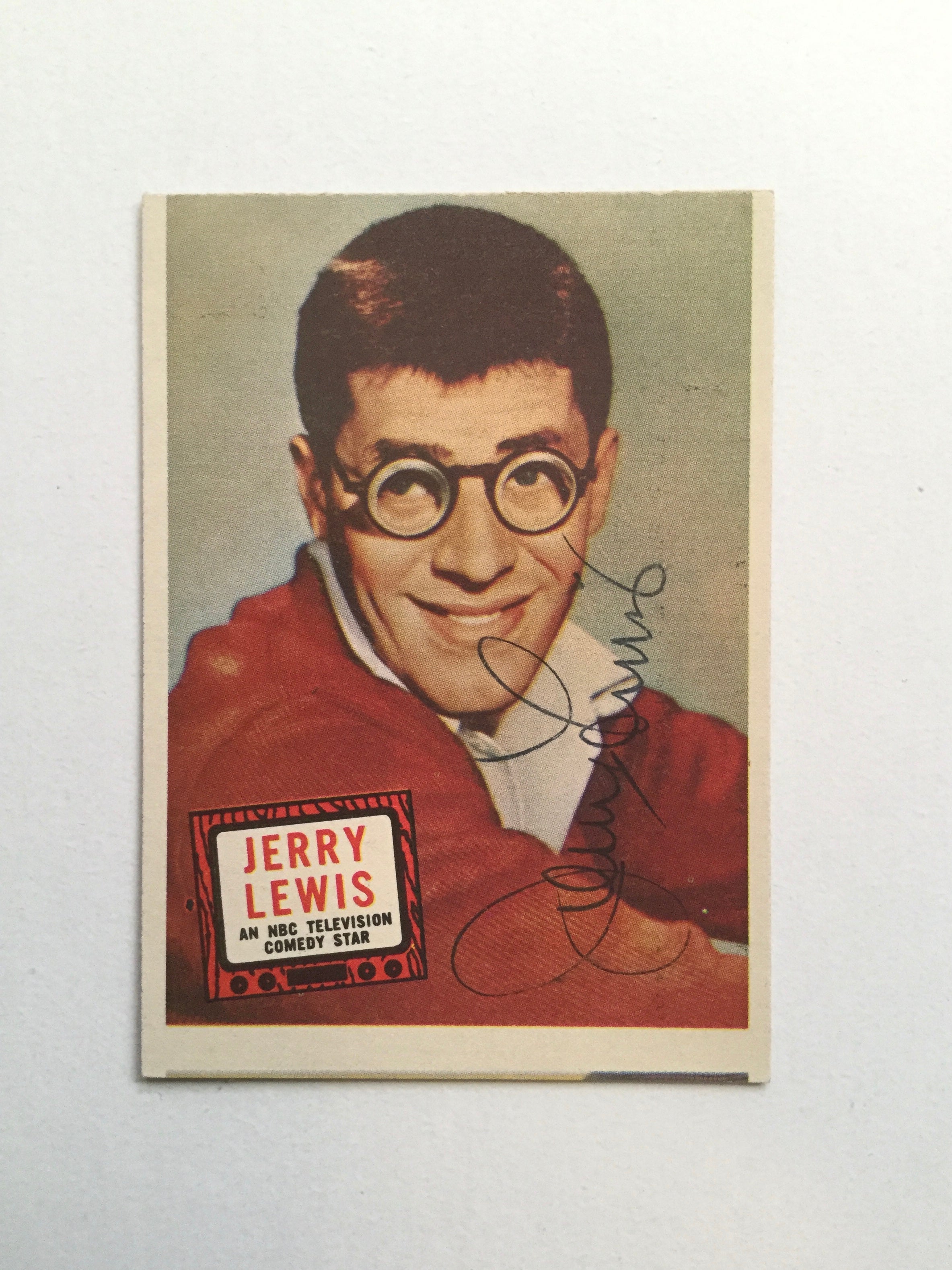 Jerry Lewis Rare signed card with COA