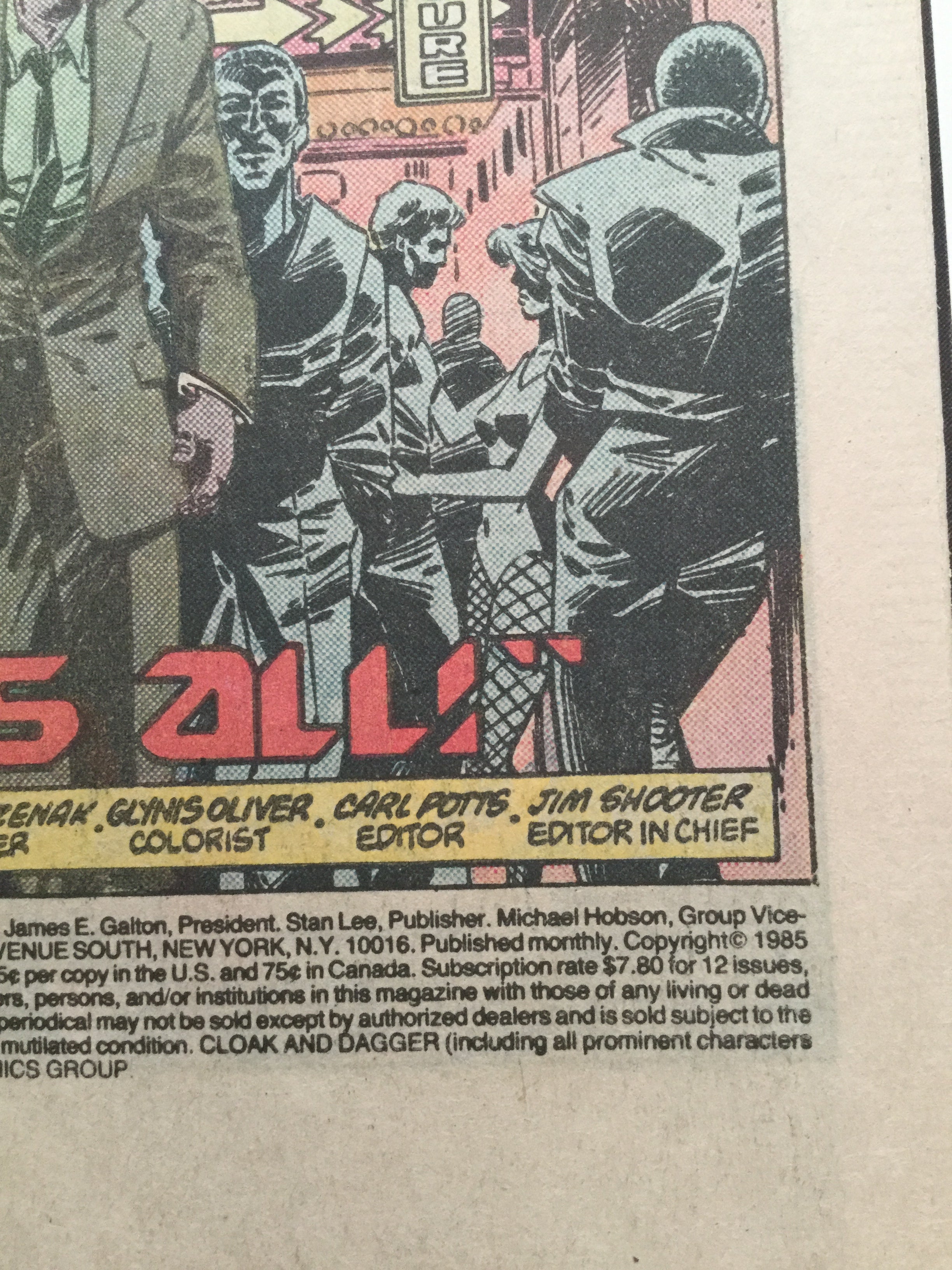Cloak and Dagger#1 high grade comic book 1985