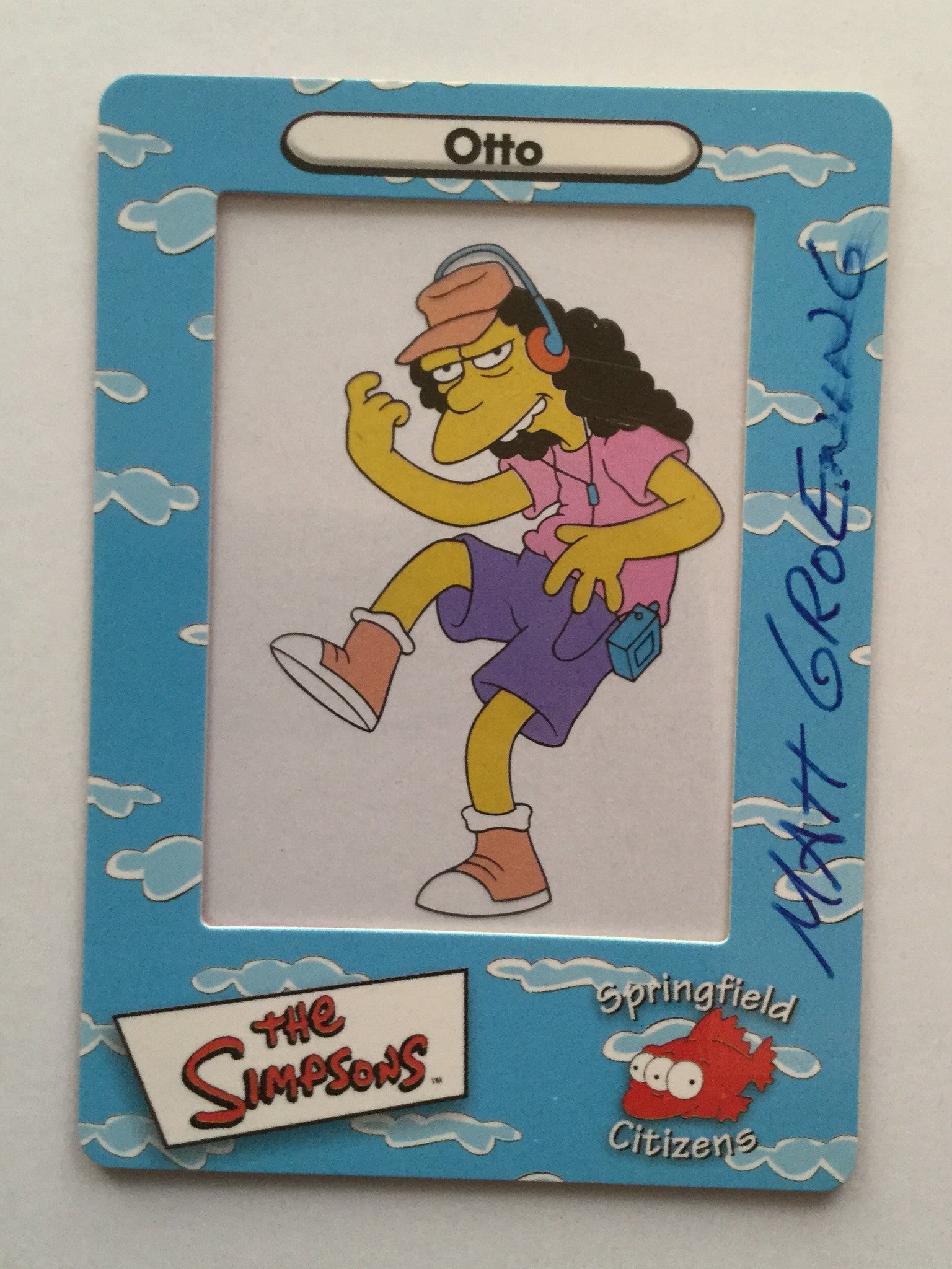 The Simpsons rare signed Matt Groening card w/COA