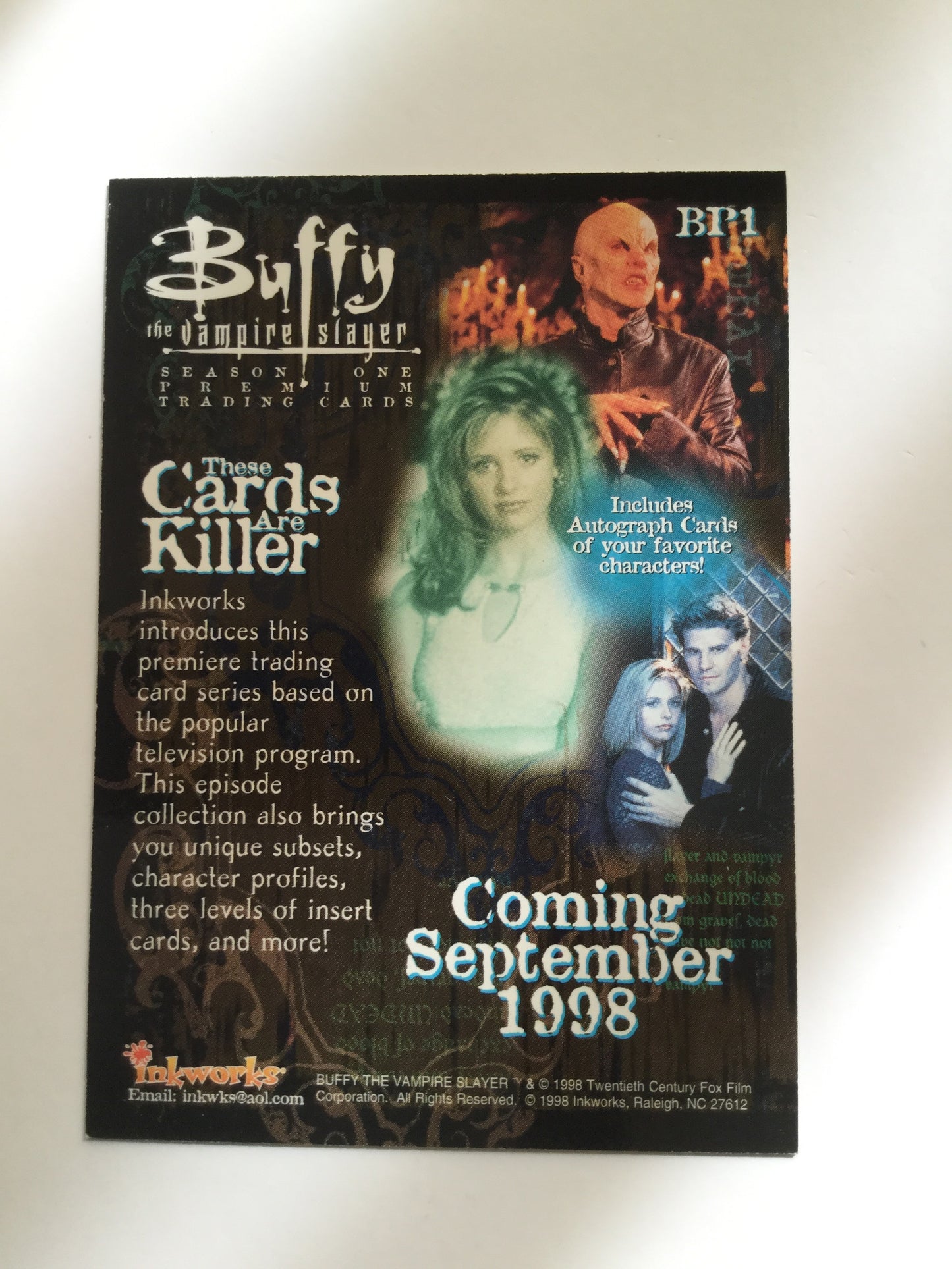 Buffy the Vampire Slayer rare series 1 promo card