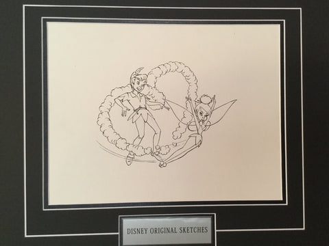 Disney original art sketch Peter Pan 1980s