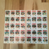 CFL Red Rooster rare Edmonton Eskimos uncut card sheets1983