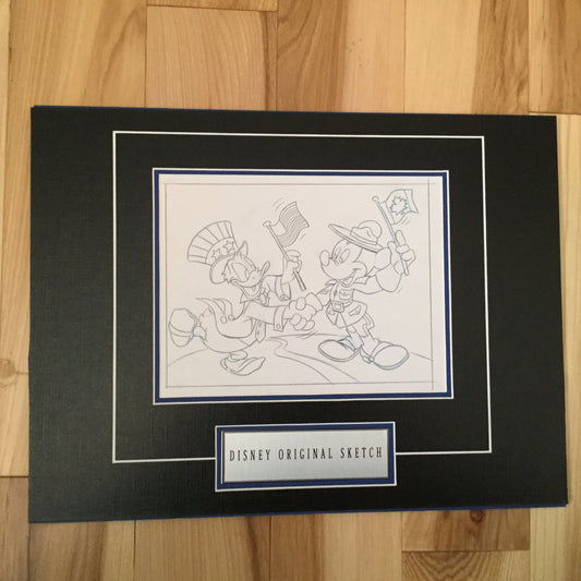 Disney Mickey/ Donald USA and Canada original sketch 1980s