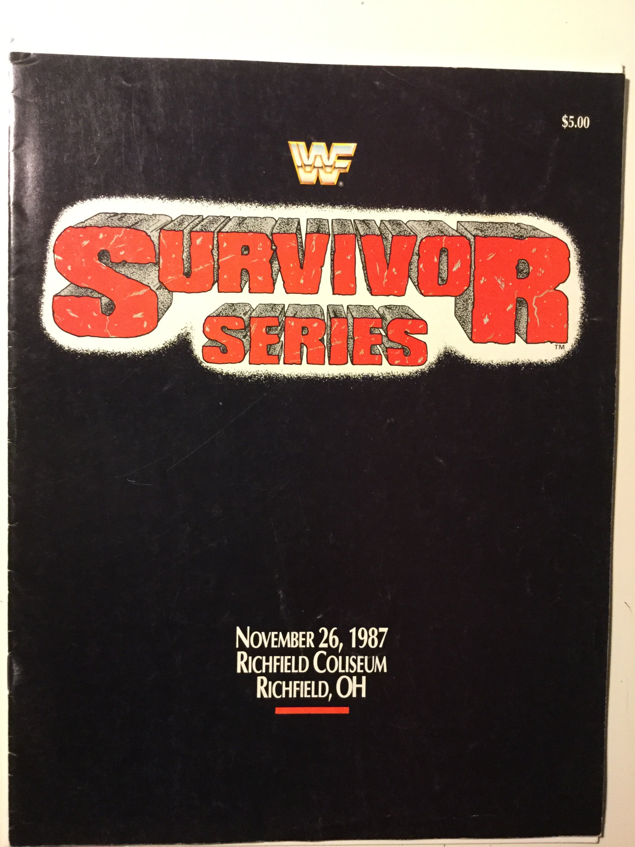 Wrestling Survivor series rare program 1987