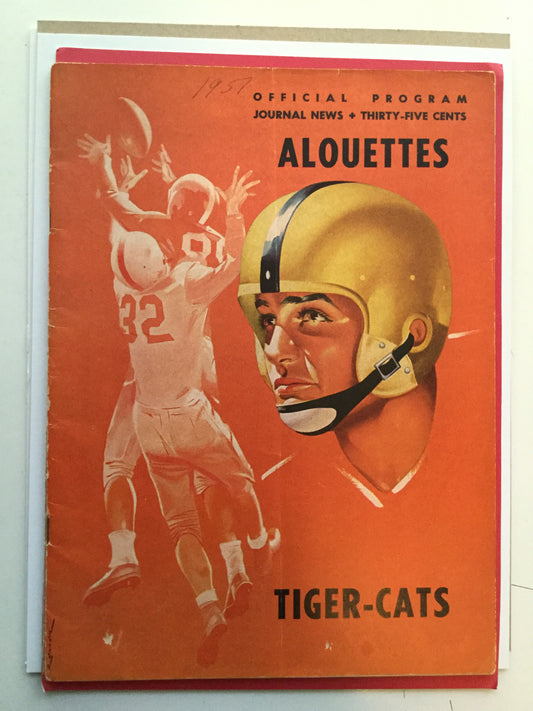 CFL Football rare game program 1957