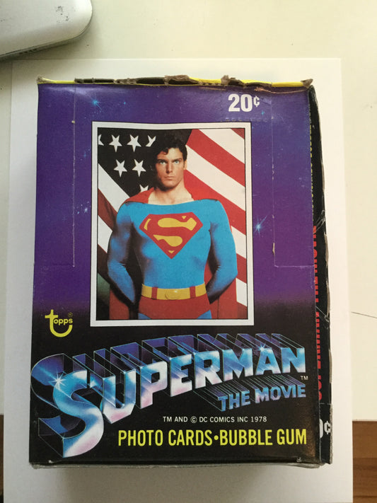 Superman first movie cards box 36 packs 1978