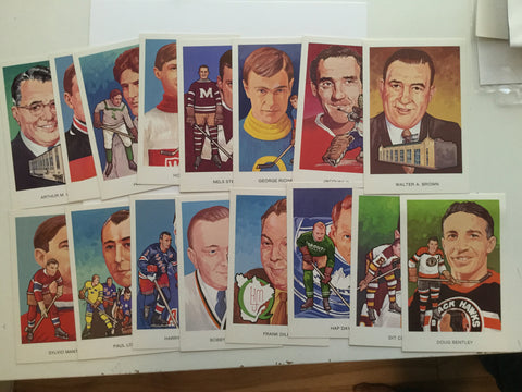 Hockey Hall of Fame series F postcard set 1980s